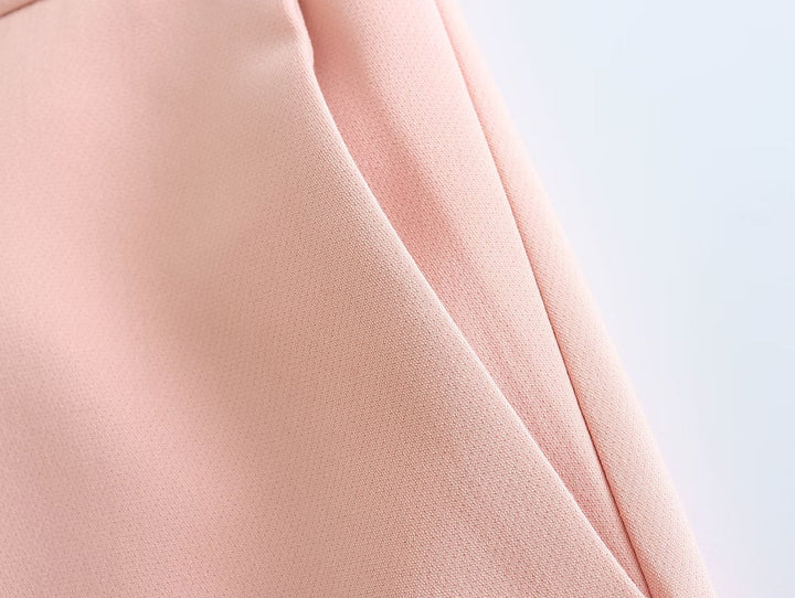 Spring Summer Casual Pink High Slimming Straight Loose Women Casual Work Pant